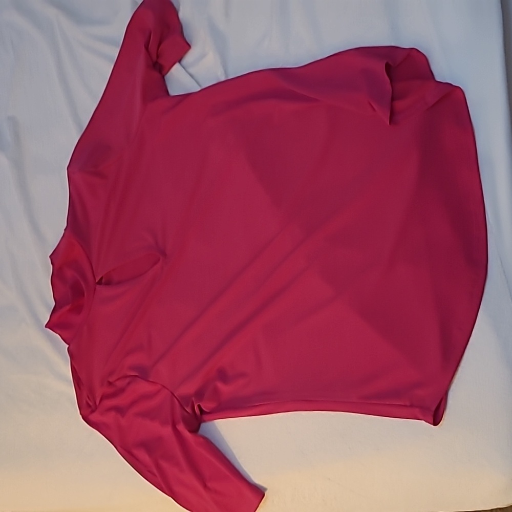 Berry red mock turtle neck